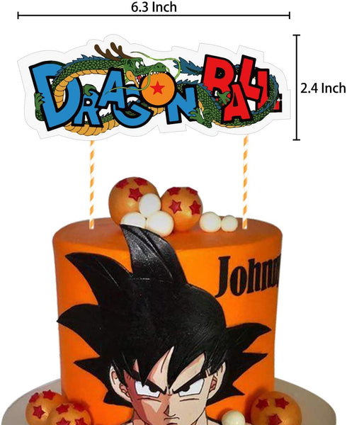 50Pcs Dragon Ball GT Party Decorations,Dragon Ball Party Banner,Super Saiyan Foil Balloon,Dragon Ball Latex Balloon,Dragon Ball Cupcake Topper and Dragon Cake Topper,Goku Party Supplies for kid's