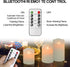 Flameless Candles,flameless Battery Candlestick, Battery Remote Control Candles, LED Candles 3 Piece Set 4" 5" 6" H (3.25" D) Flash Flame with Remote Control and timed,Indoor Outdoor Use,White