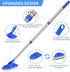 LMAIVE Shower Cleaning Brush, 36'' Shower Scrubber, Tile Tub Scrubber with Long Handle, Bathroom Brushes for Cleaning, Extendable Bathtub Scrubber Sponge, Scrub Brush with Long Handle for Floor