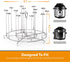 Goldlion Skewer Stand Compatible with Instant Pot 8 Quart Air Fryer and Ninja Foodi 8 Quart Accessories for Kabobs