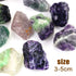 FIREBOOMOON 2lb/950g Rough Natural Fluorite Stone Raw Rainbow Fluorite Gemstone Crystal Rock for Cabbing,Tumbling,Cutting,Polishing,Lapidary,Healing Reiki,Jewelry Making and Home Decoration