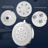 Fixed Shower Head 4 Inch with 5 Functions - AMAZINGAQUA 2021 Newest High Pressure Rainfall Shower Head Wall Mount Bathroom Shower Heads High Flow Rain Shower Head - Chrome