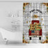 ZOE GARDEN Shower Curtain Set with Hook 36" x 78", Farm Sunflower Red Truck and Bees Retro Wood Board | Bathroom Decor Waterproof Polyester Fabric Bathroom Accessories Bath Curtain