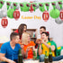 UNIQOOO 29Pcs American Football Paper Lantern Party Decoration Banner Flags, Assorted Sports Lanterns Set, Large 12 Inch 10, 8'', Super Game Day Kids Birthday Party Favor, Reusable Easy Assemble
