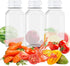20 Pcs 8 Ounce Juice Bottles Plastic Milk Bottles Bulk Beverage Containers with Tamper Evident Caps Lids White for Milk, Juice, Drinks and Other Beverage Containers