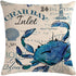 ULOVE LOVE YOURSELF Sea Throw Pillow Covers Only Ocean Theme Seahorse-Octopus-Starfish-Crab Pattern Beach House Decorative Cushion Cover Coastal Pillowcases 18—18,4Pack (Ocean Theme)