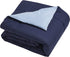Blue Ridge Home Fashions Two-Tone Reversible Microfiber Down Alternative All Season Comforter-Hypoallergenic Polyester Fill, King, Navy/Light Blue