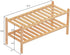 Qompaxs Shoe Rack - 2 Tier, Bamboo Stackable Shoe Storage Organizer Unit Entryway Shelf, Detachable Porch Storage Rack (Natural)