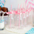 FEPITO 200Pcs Red and Pink Paper Straws Valentines Paper Straws Hearts Paper Straw Stripe Drinking Straws for Valentine's Day, Birthday Party, Wedding, Christmas Party Supplies