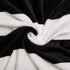 NTBAY Flannel Throw Blanket, Super Soft with Black and White Stripe (51"x 68")