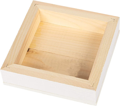 P. Graham Dunn I Love Us Whitewash 7 x 7 Wood Box Wall Photo Frame Plaque