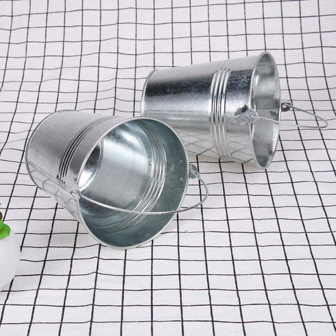 BESTOMZ Mini Metal Bucket Set of 6 10.5x7.2x10.5cm