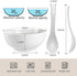 Artena Asian Soup Bowls with Spoons Set of 4, 26 oz Pasta, Ramen, Pho Bowls and Soup Spoons Set, Advanced Porcelain Elegant White Cereal Bowls for Kitchen, Dishwasher Microwave Oven Safe Bowls
