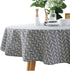 Cotton Linen Tablecloth Grey Arrow Round Table Cover for Dining Kitchen Home Tabletop Decoration, Round - 60 Inch