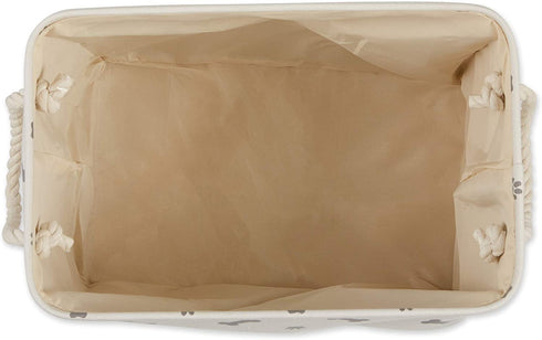 Bone Dry Pet Storage Collection Paw and Bone Print, Small Rectangle, Gray