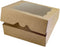 15-Pack 10"x10"x3"Brown Bakery Boxes with PVC Window for Pie and Cookies Boxes Large Natural Craft Paper Box 10x10x3inch (Brown, 15)