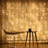 Brightown Hanging Window Curtain Lights 9.8 Ft Dimmable & Connectable with 300 LED, Remote, 8 Lighting Modes, Timer for Bedroom Wall Party Indoor Outdoor Decor, Warm White(Curtain is Not Included)