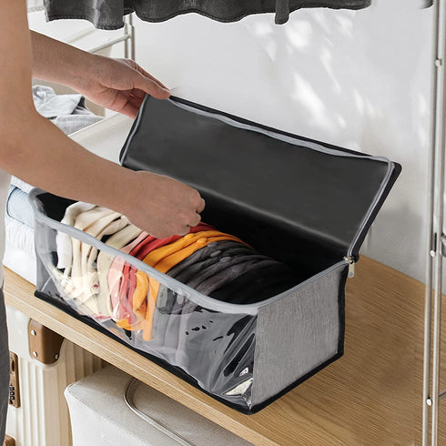 QTBOOM Hat Organizer Gray 2 Packs For Closet Cap Closet Organizer And Storage, Hat Storage For Baseball Caps, Hat Holder Rack With 2 Carry Handles Portable Cap Storage Bag, Hold Up To 40 Hats