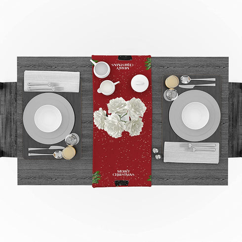 SPARKLILI Christmas Table Runner, Christmas Decorations, Table Runners 70 inches Long, Christmas Tree, Snowman, Table Decorations for Party, Holiday Decor, 13 x 70inces