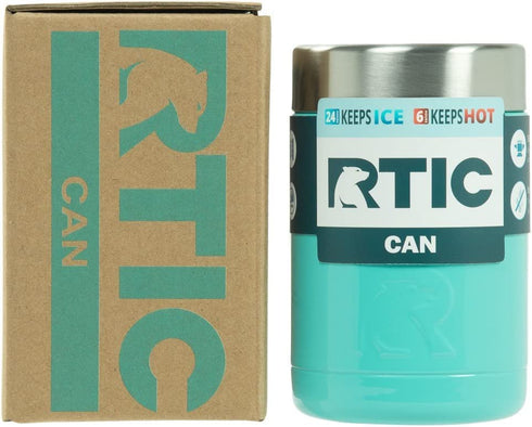 RTIC Double Wall Vacuum Insulated Can Cooler, 12 oz, Teal