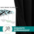 BGment Blackout Curtains for Bedroom - Grommet Thermal Insulated Room Darkening Curtains for Living Room, Set of 2 Panels (46 x 63 Inch, Black)