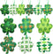 Ahzemepinyo 24 Pieces St. Patrick 's Day Shamrock Hanging Ornament Good Luck Clover Felt Ornament Shamrock Decoration for Tree Table Shelf Festival Party De
