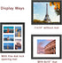 NUOLAN 11x14 Picture Frame Weathered Black Wood Pattern Set of 2 with 4 Mats, Display - 8x10 Picture or Five 4x6 Photos with Mat, 11x14 Without Mat (NL-PF11X14-DG)