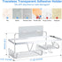 AURIKAR Shower Caddy Adhesive Shower Organizer Rack with Hooks, No Drilling Stainless Steel Wall Hanging Shower Shelf for Inside Shower Bathroom Restroom Storage, Silver 2-Pack