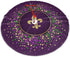 MJINSJIA-TS Mardi Gras Purple Gold Fleur De Lis Christmas Tree Skirt Gorgeous for Xmas Party Ornaments Decoration Accessory 30"