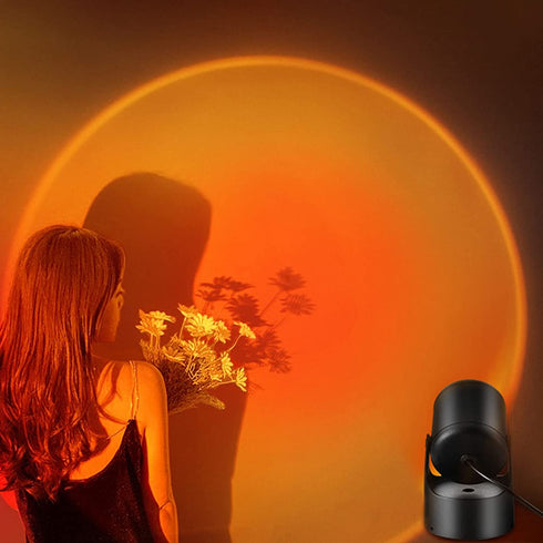 Sunset Lamp, Sun Projection Lamp 180 Degree Rotation Sunset Light, Projection Lights for Bedroom/Sun Lights for Bedroom/Sun Light Projector Lamp, USB Charging