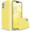 SURPHY Silicone Case Compatible with iPhone 12 Case and iPhone 12 Pro Case 6.1 inch 2020, Liquid Silicone Phone Case (with Microfiber Lining) Designed for iPhone 12 & 12 Pro (Yellow)