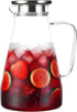 Tbgllmy 2 Liter 68 Ounces Glass Pitcher With Lid, Hot&Cold Water Pitcher With Handle, for Homemade Beverage, Juice, Iced Tea and Milk