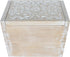 NIKKY HOME Rustic Carved Kitchen Wood Recipe Organization Box with Cards and Dividers, 7.28 x 4.72 x 5.91 Inches