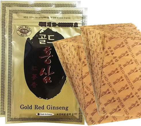 Korean Red Ginseng Patch Powerstrip Energy Pain Relief - 40 Patches