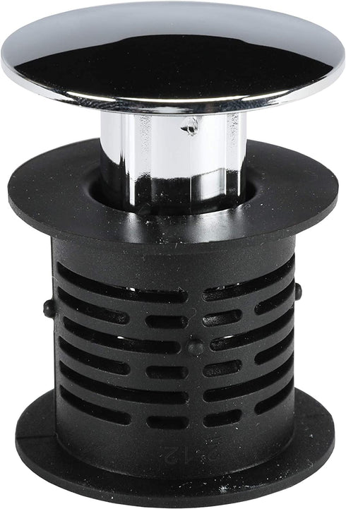 DANCO 2-in-1 Bathtub Hair Catcher Strainer and Stopper | Drain Protector Snake, Snare & Auger | Hair Drain Clog Prevention (10772),Bathtub - Chrome