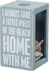 Primitives by Kathy 27813 House Decor Sea Shell Holder, 4.25 x 7.25 x 4.25-Inches, Piece of the Beach With Me