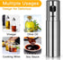 CCKO Oil Sprayer for Cooking Air Fryer Stainless Steel Olive Oil Sprayer Mister 100ML Portable Olive Oil Spray Bottle for BBQ,Salad, Kitchen Baking,Frying,Roasting,Grilling