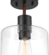 Globe Electric 60982 Sedona Semi-Flush Mount, Matte Black