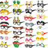 Funny Paperboard Photo Booth Props Glasses - 30-Pack Paper Party Glasses for Adults and Kids - Fun Novelty Party Favors Accessories for Birthdays, Luau and Summer Fiesta