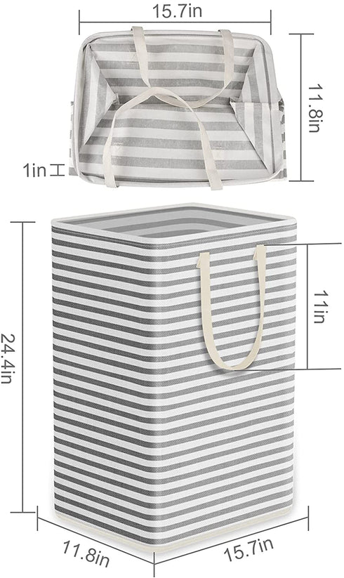 2 Pack Large Laundry Hamper Covanm 75L Collapsible Laundry Basket with Carry Handles for Clothes, Toys