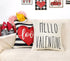 4TH Emotion Valentines Day Stripe Pillow Covers 18x18 Set of 4 Spring Farmhouse Decor Red Truck Love Hugs Kisses Holiday Decorations Throw Cushion Case for Home Decorations TH078