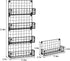 Spice Racks for Cabinet,Wall Mounted 4-Tier Stackable Black Iron Wire Hanging Spice Rack Organizer Storage,Great for Kitchen Cabinet, Cupboard,Pantry Door and More(Patent No.:D909138S)