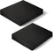 Cocktail Table Covers Spandex Square Table Cloth Stretchable Fitted Tablecloth Elastic Edge Card Table Cover Cover for Square Table Home Kitchen Coffee Bar Supplies, 34 x 34 Inch (Black, 2)