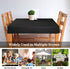 Cocktail Table Covers Spandex Square Table Cloth Stretchable Fitted Tablecloth Elastic Edge Card Table Cover Cover for Square Table Home Kitchen Coffee Bar Supplies, 34 x 34 Inch (Black, 2)