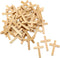24 Pieces Natural Wooden Cross Wood Cross Pendants Mini Cross Beads for DIY Crafts Jewelry Making (Wood Color)