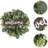 KESYOO Welcome Sign Artificial Eucalyptus Wreath Rustic Front Door Sign for Farmhouse Porch Front Door Decorations