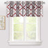 DriftAway Alexander Spiral Geo Trellis Pattern Window Curtain Valance Rod Pocket 52 Inch by 18 Inch Plus 2 Inch Header Red and Gray 1 Pack