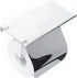 yeavs Toilet Paper Holder with Phone Shelf and Waterproof Cover, SUS304 Stainless Steel Tissue Roll Storage Rack (Polished Chrome)