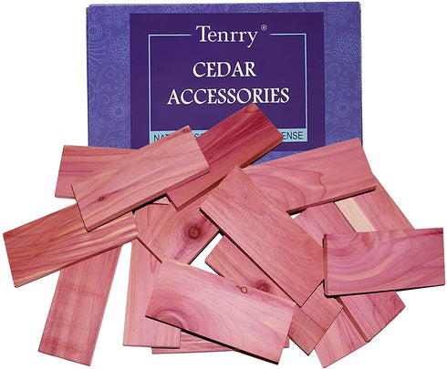 Tenrry Cedar Blocks, 16 pcs Cedar Blocks for Clothes Storage, Cedar Blocks for Storage, Cedar for Clothes Storage, Cedar Blocks for Closet and Drawers, Drawer Freshener for Clothes