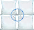 Foamily Set of 4-16 X 16 Premium Outdoor Water Resistant Hypoallergenic Stuffer Pillow Throw Inserts Sham Square Form, 16" L X 16" W, Standard/White